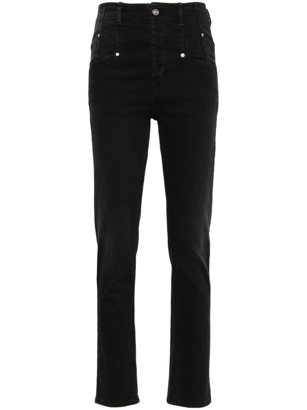 ISABEL MARANT Niliane high-rise skinny jeans - Black von ISABEL MARANT
