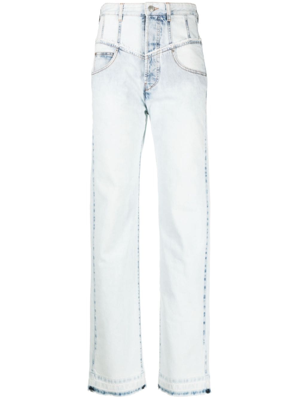 ISABEL MARANT Noemie high-rise straight-leg jeans - Blue von ISABEL MARANT