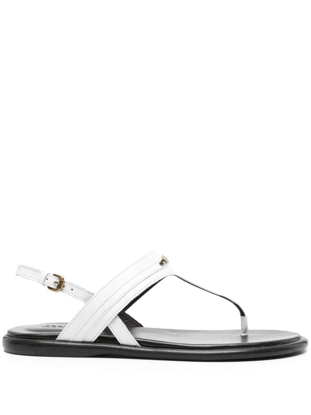 ISABEL MARANT Nya leather sandals - White von ISABEL MARANT