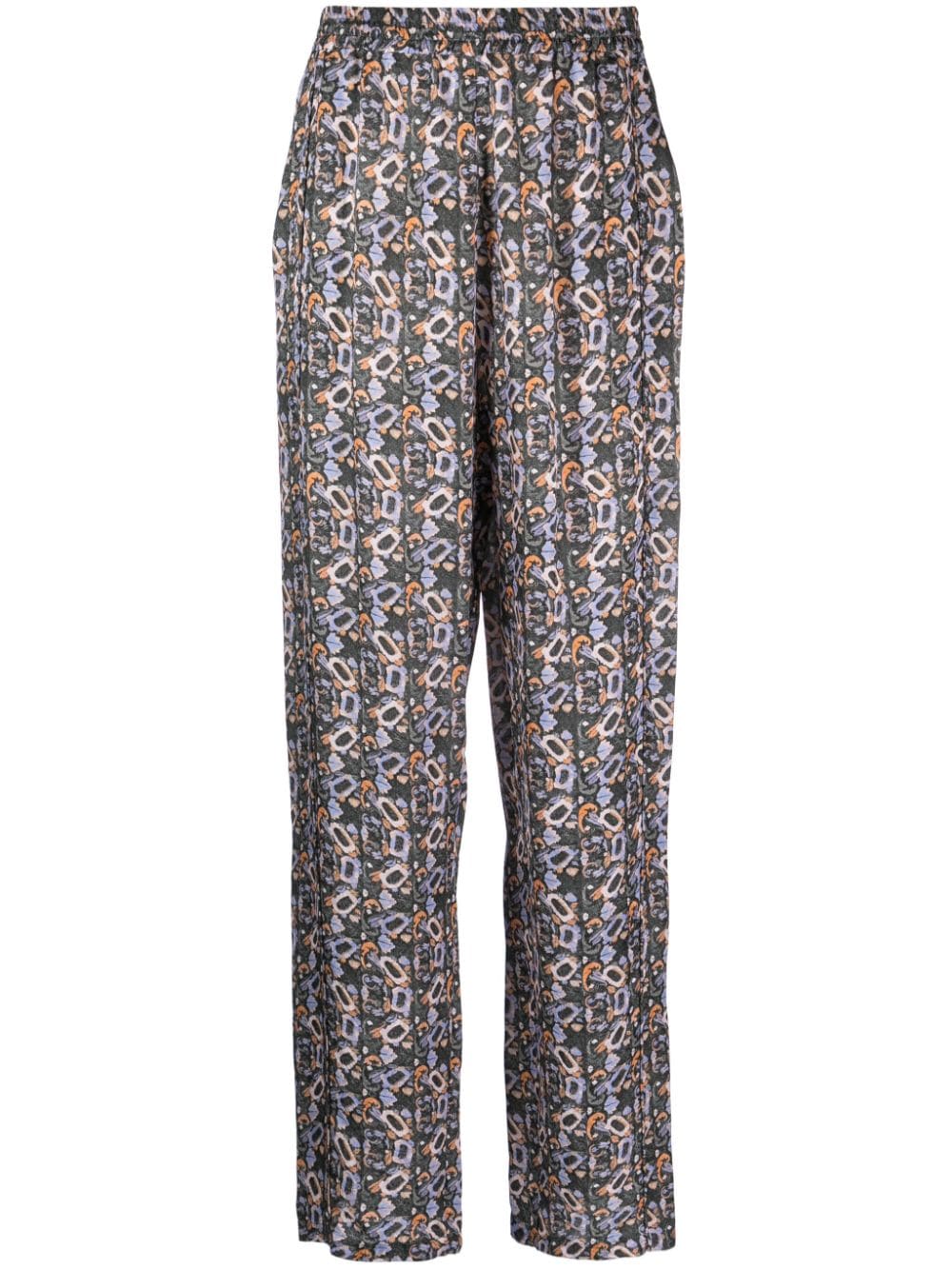 ISABEL MARANT Piera abstract-print trousers - Blue von ISABEL MARANT