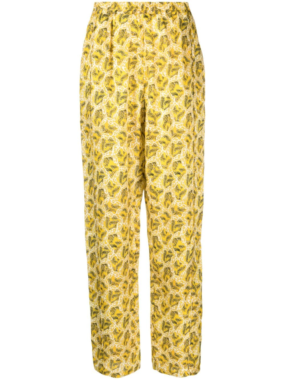 ISABEL MARANT Piera graphic-print trousers - Yellow von ISABEL MARANT