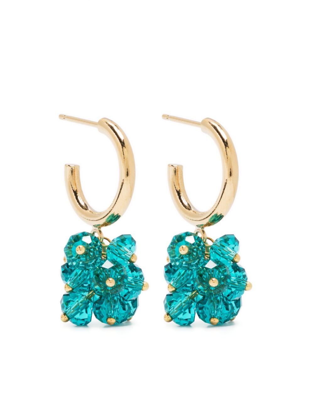 ISABEL MARANT Polly drop hoop earrings - Blue von ISABEL MARANT