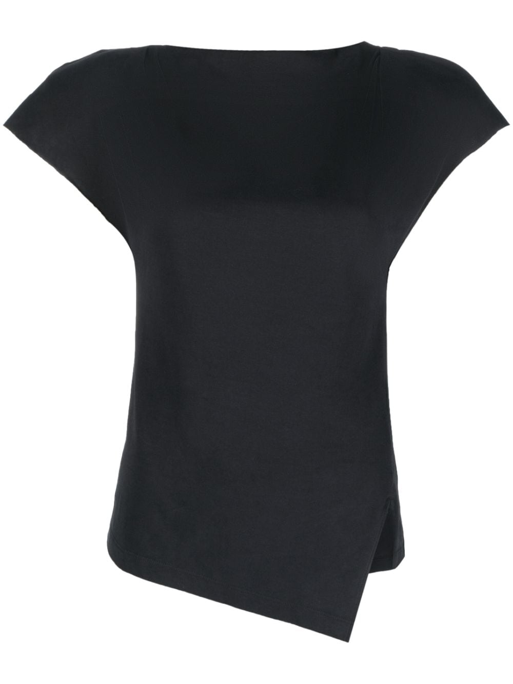 ISABEL MARANT Sebani padded asymmetric T-shirt - Black von ISABEL MARANT