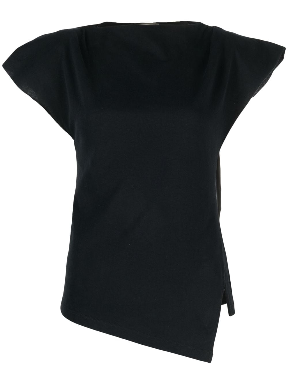 ISABEL MARANT Sebani padded asymmetric T-shirt - Black von ISABEL MARANT