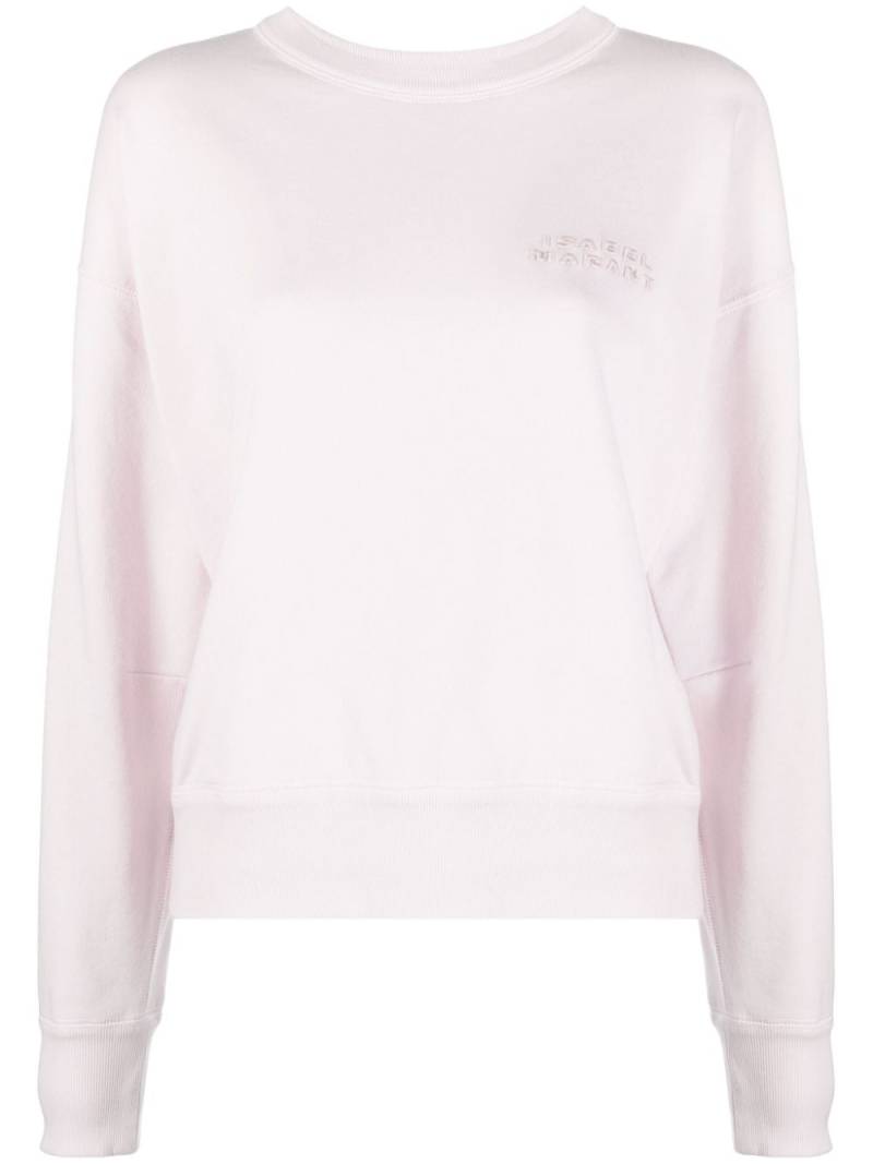 ISABEL MARANT Shad logo-embroidered cotton blend sweatshirt - Pink von ISABEL MARANT