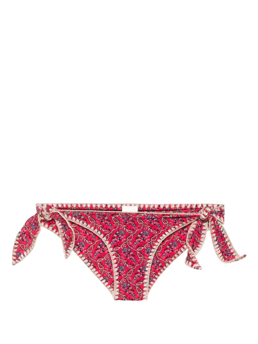 ISABEL MARANT Sukie floral-print bikini bottoms - Red von ISABEL MARANT