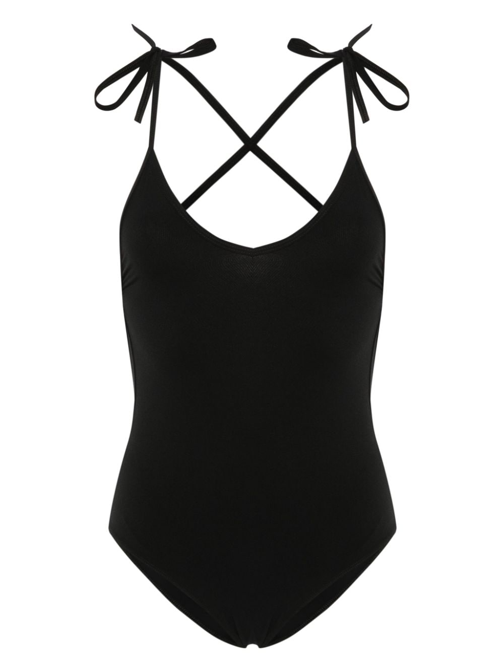 ISABEL MARANT Swan criss-cross straps swimsuit - Black von ISABEL MARANT