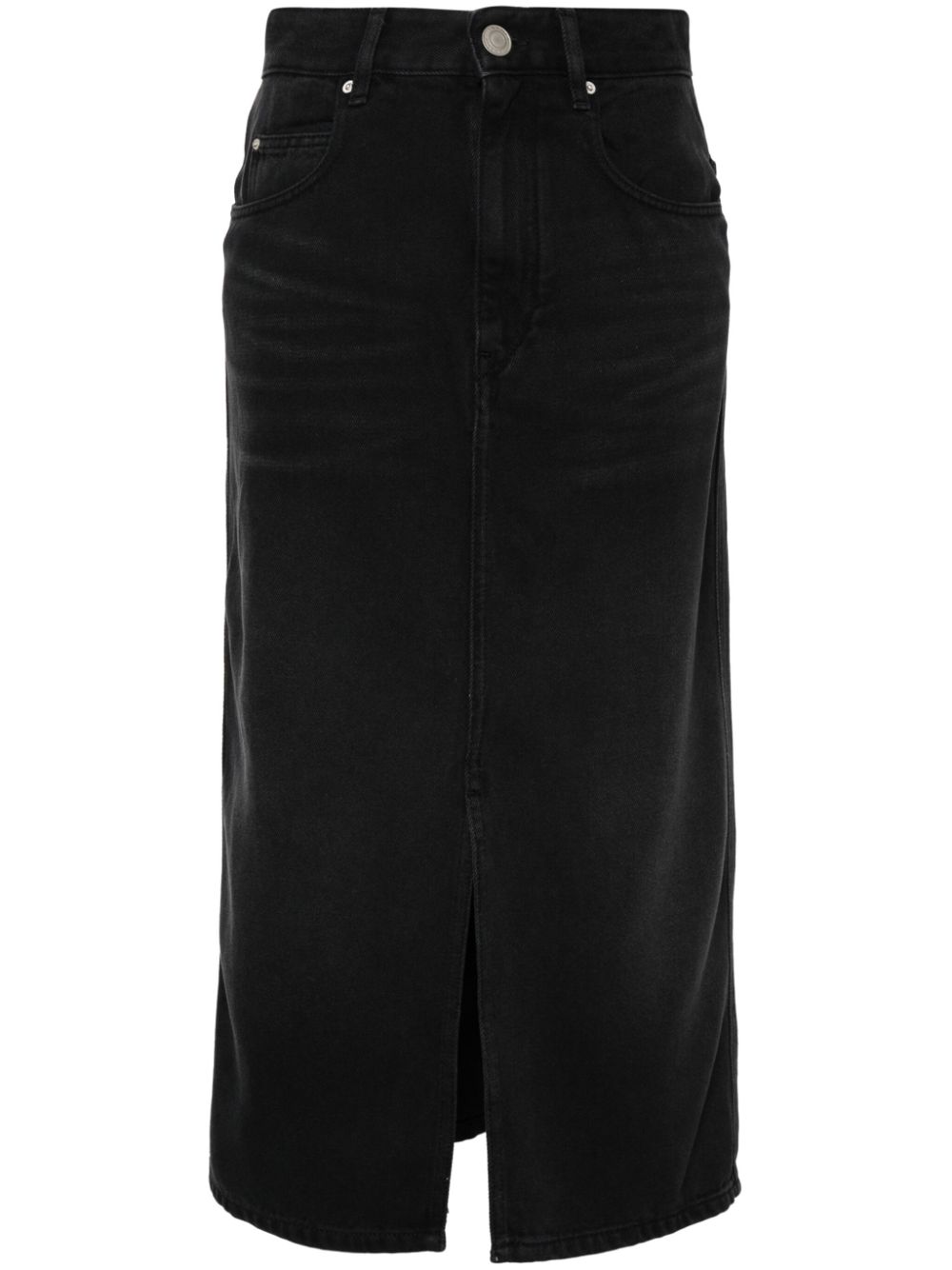 ISABEL MARANT Tilauria denim midi skirt - Black von ISABEL MARANT