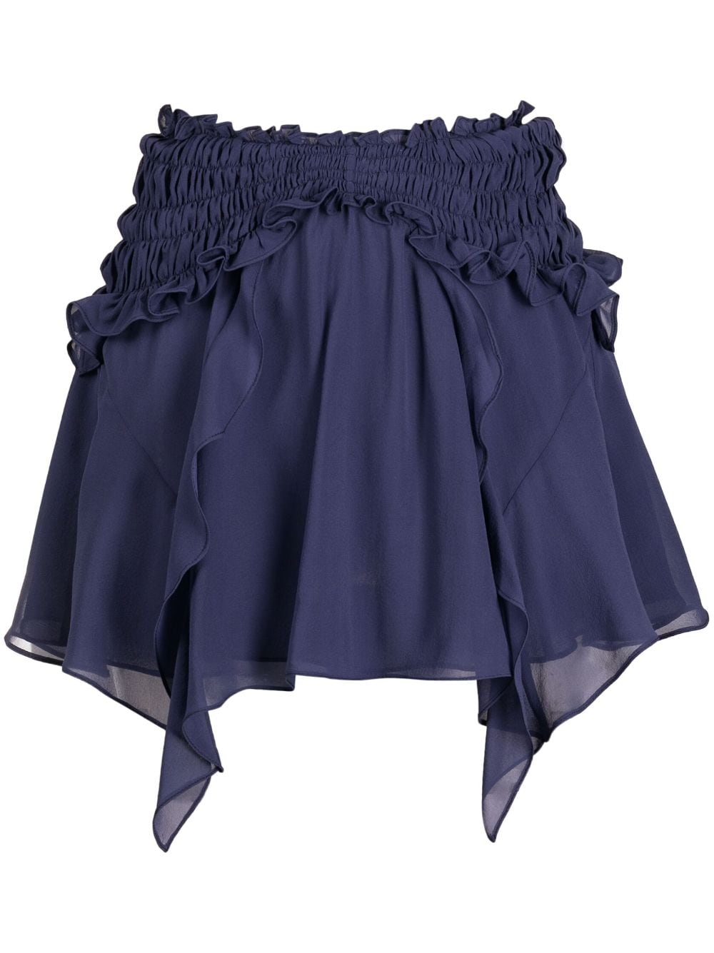 ISABEL MARANT Tripsy ruffled silk-chiffon miniskirt - Purple von ISABEL MARANT