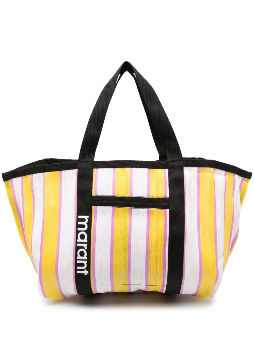 ISABEL MARANT Warden striped tote bag - Yellow von ISABEL MARANT