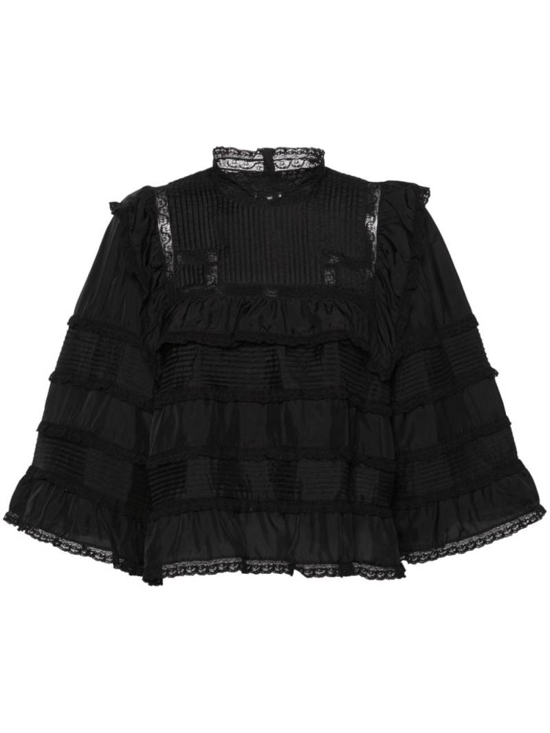 ISABEL MARANT Zalmara lace-panelling blouse - Black von ISABEL MARANT