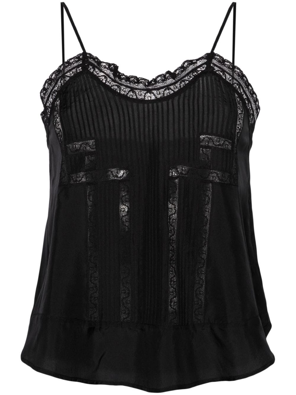 ISABEL MARANT Zarkia lace-detailing tank top - Black von ISABEL MARANT