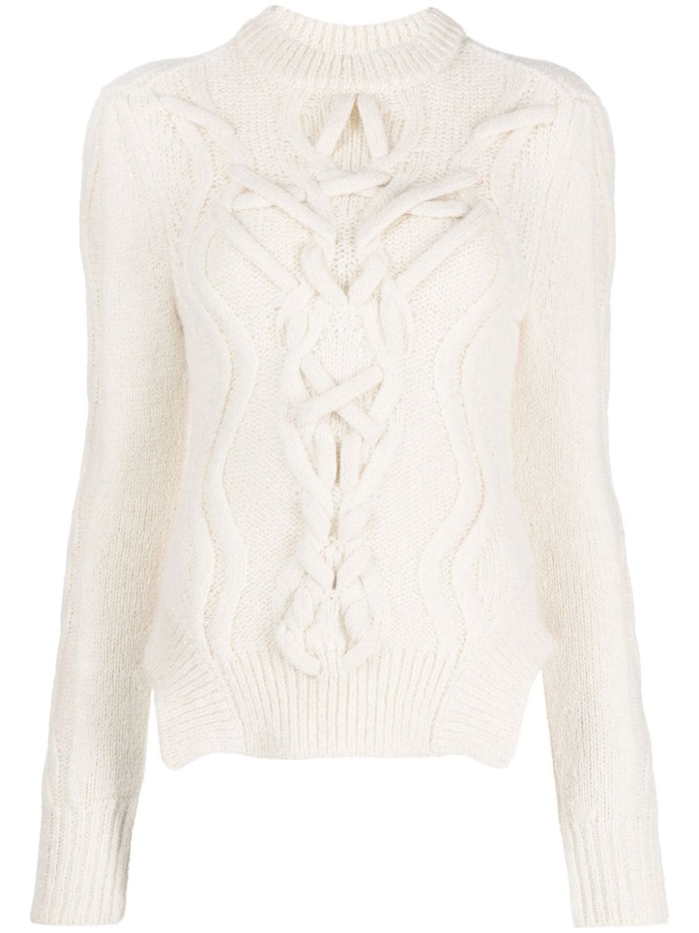 ISABEL MARANT cable-knit mock-neck jumper - Neutrals von ISABEL MARANT