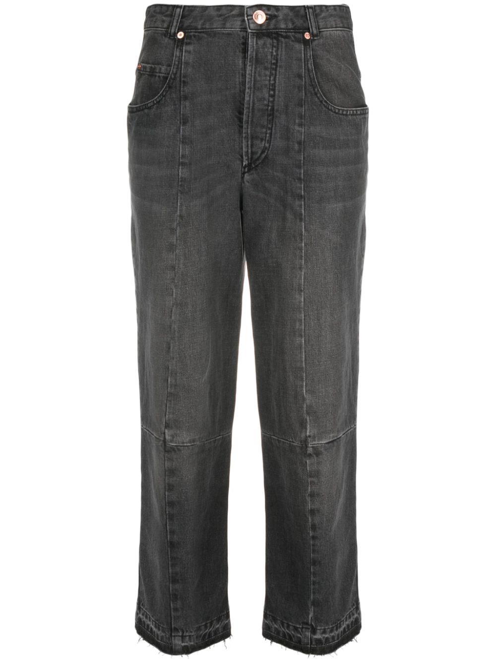 ISABEL MARANT cropped straight-leg jeans - Grey von ISABEL MARANT