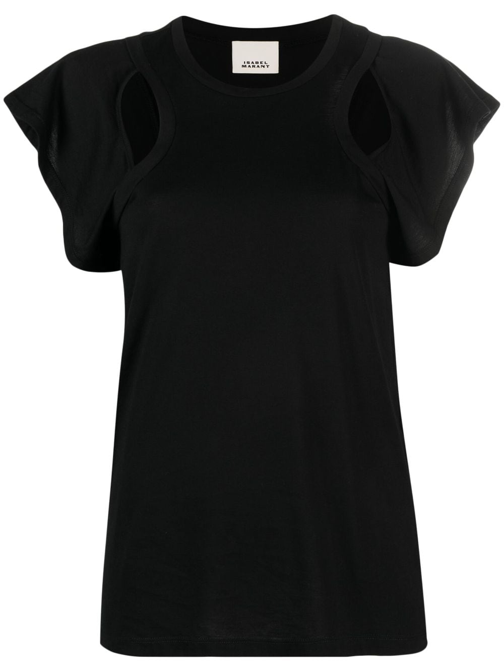 ISABEL MARANT cut-out cotton T-shirt - Black von ISABEL MARANT