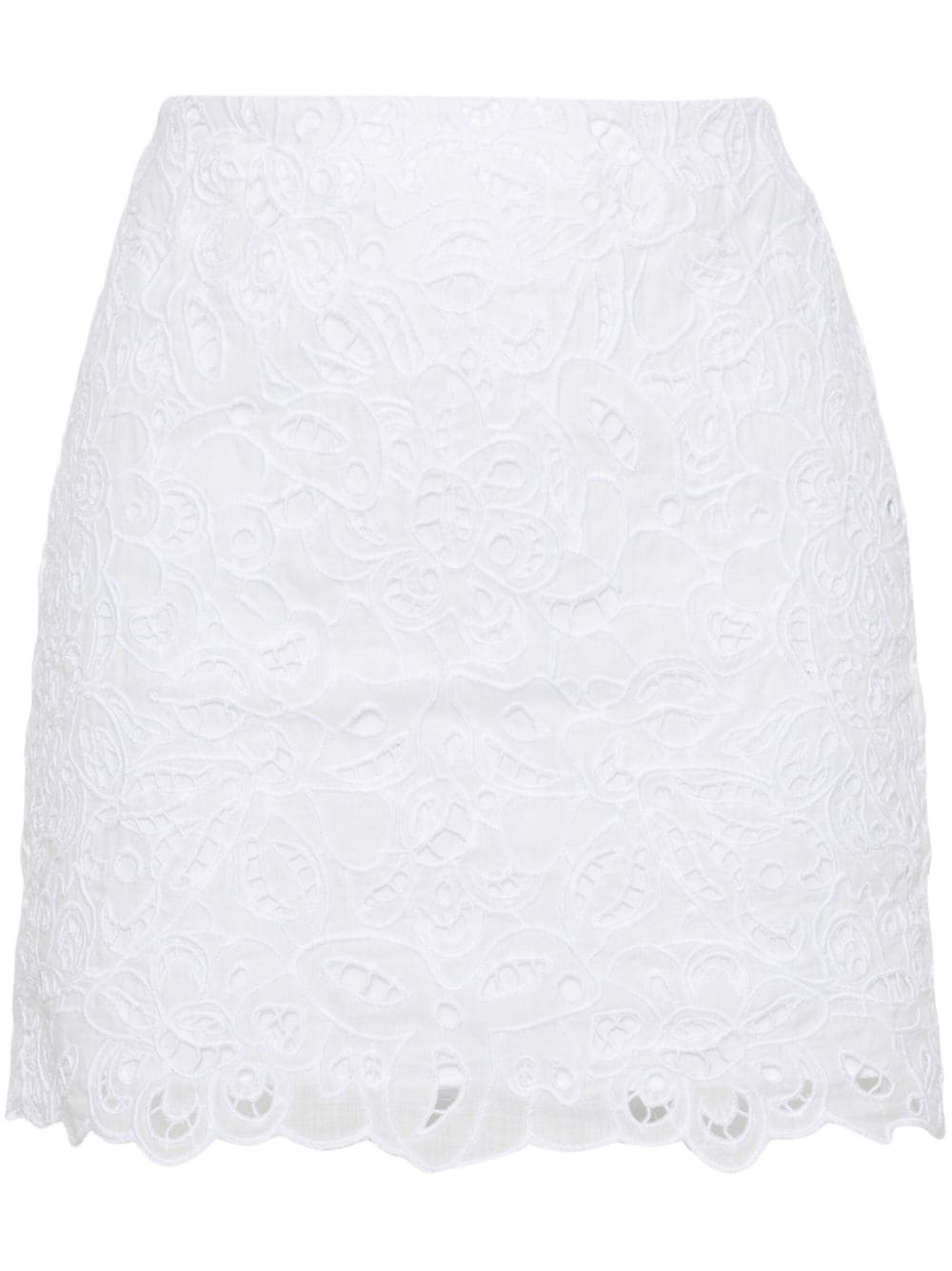 ISABEL MARANT cut-out cotton miniskirt - White von ISABEL MARANT