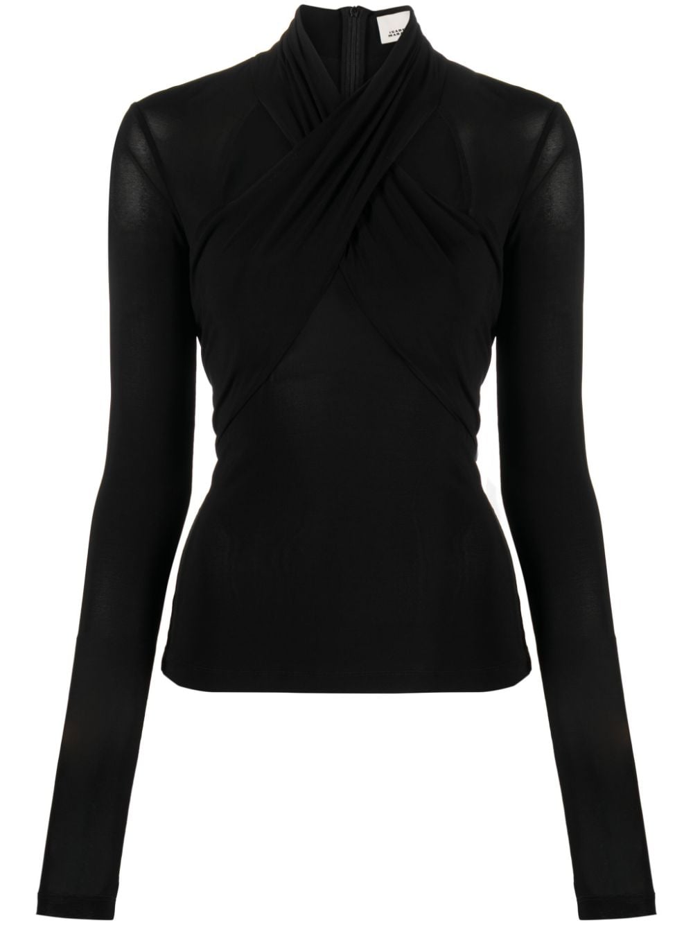 ISABEL MARANT Resly cut-out jersey top - Black von ISABEL MARANT