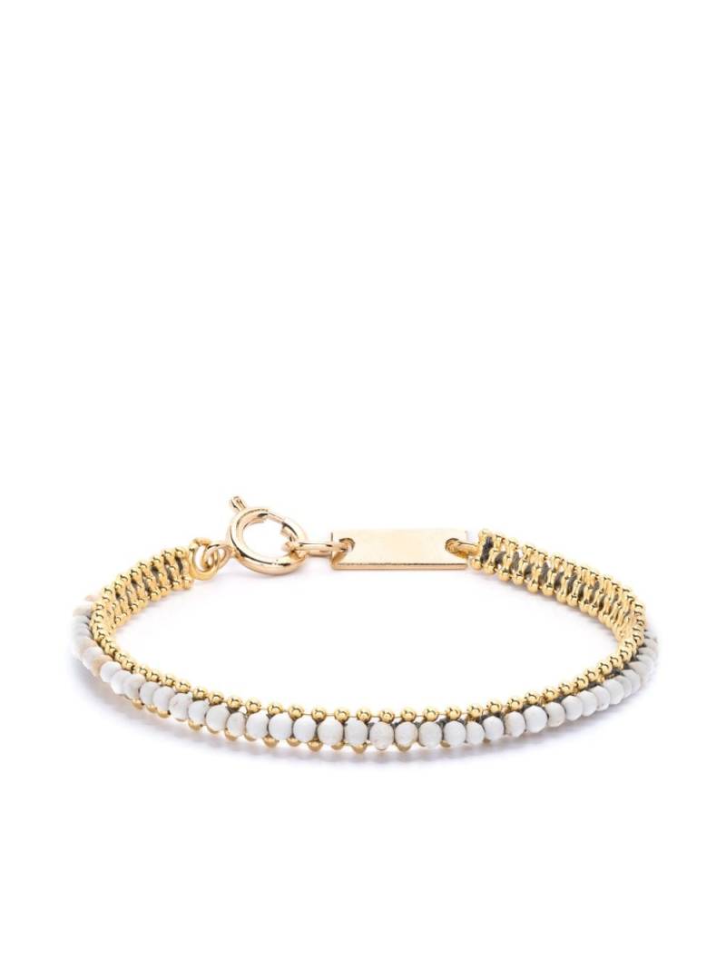 ISABEL MARANT engraved-logo beaded bracelet - Gold von ISABEL MARANT