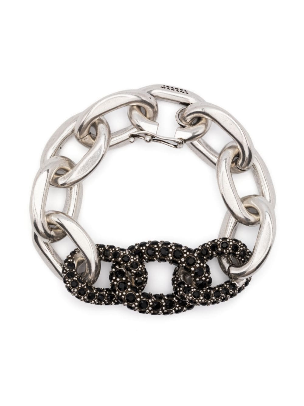 ISABEL MARANT glass crystal-embellished curb-chain bracelet - Silver von ISABEL MARANT