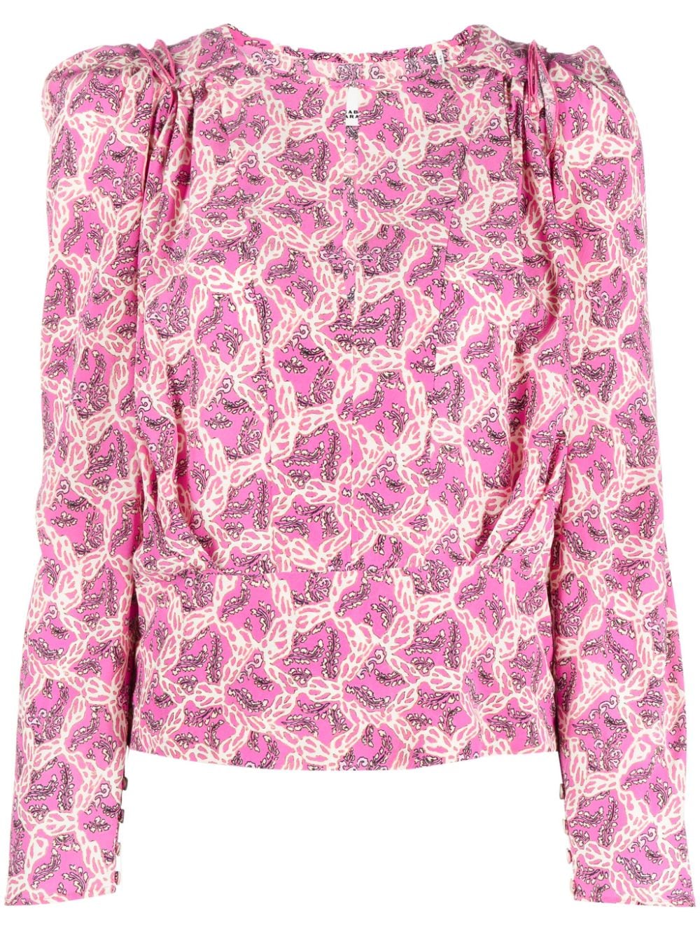 ISABEL MARANT graphic-print silk blend blouse - Pink von ISABEL MARANT