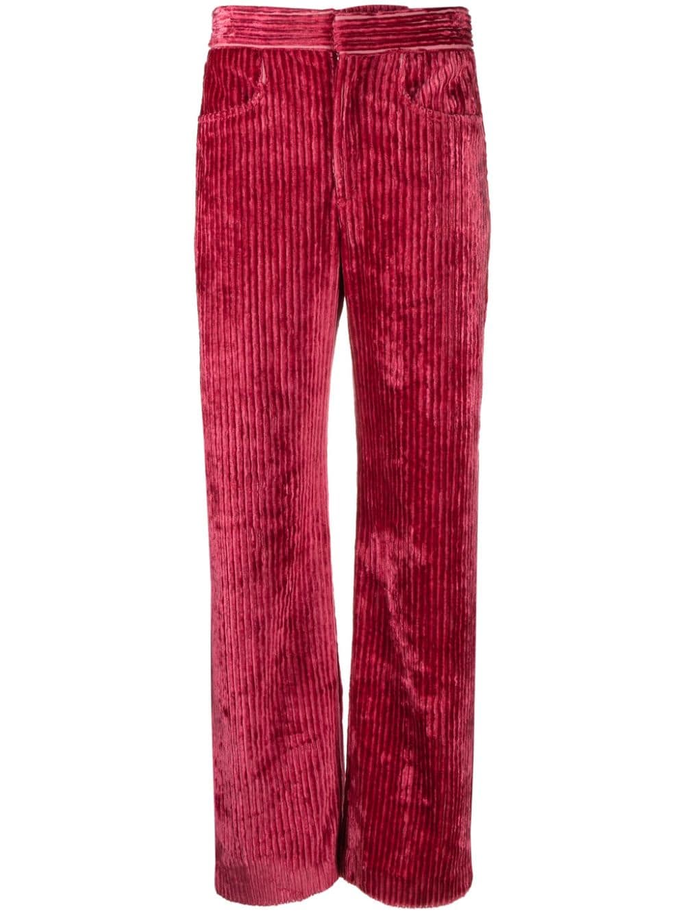 ISABEL MARANT high-waist straight-leg corduroy trousers - Pink von ISABEL MARANT