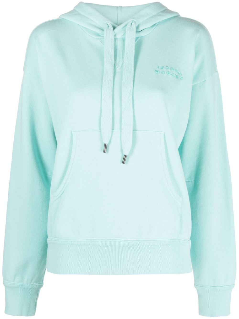 ISABEL MARANT logo-embroidered cotton hoodie - Green von ISABEL MARANT