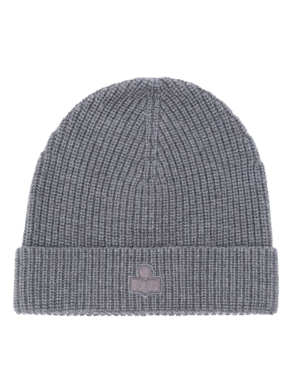 ISABEL MARANT logo-embroidered ribbed-knit beanie - Grey von ISABEL MARANT