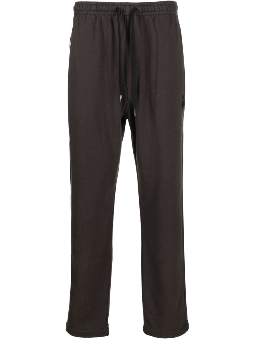 MARANT logo-flocked drawstring track pants - Black von MARANT