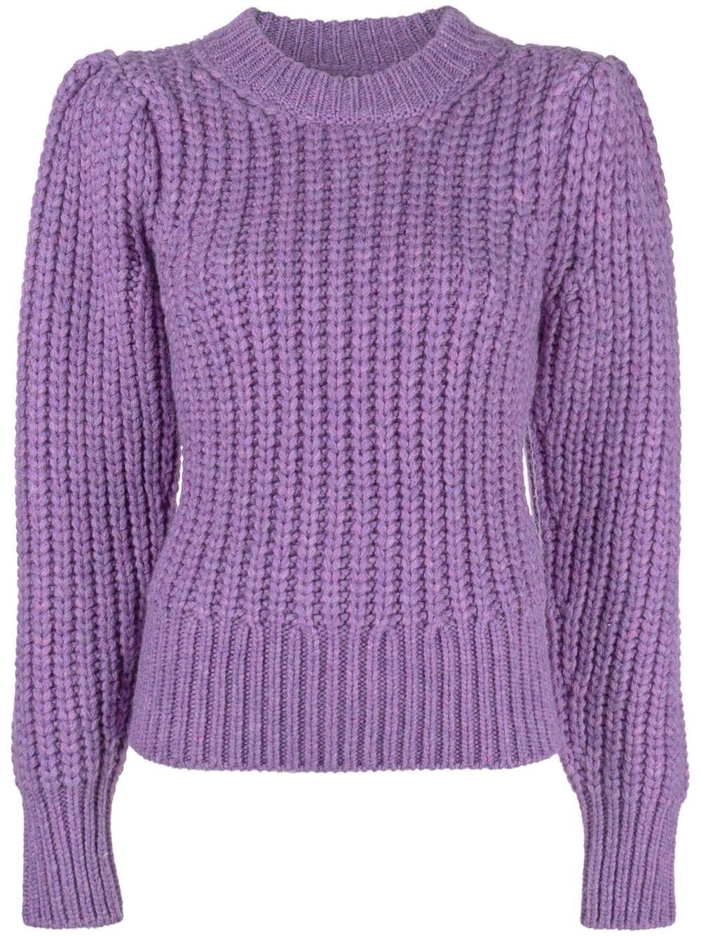 ISABEL MARANT puff-sleeve knitted jumper - Purple von ISABEL MARANT