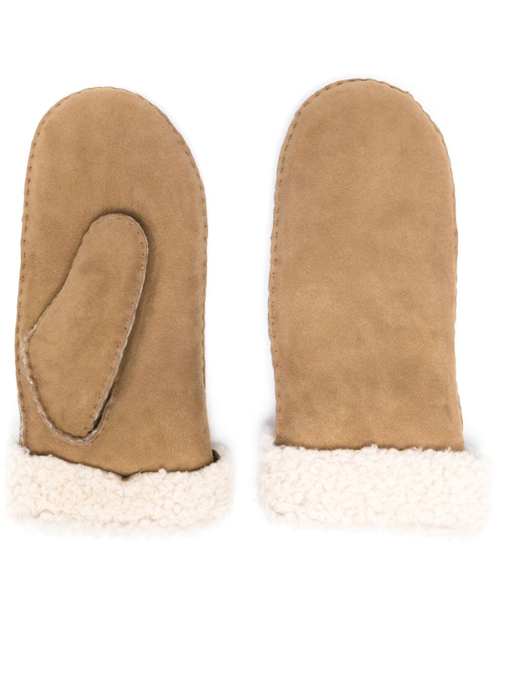 ISABEL MARANT shearling-trim mittens - Neutrals von ISABEL MARANT