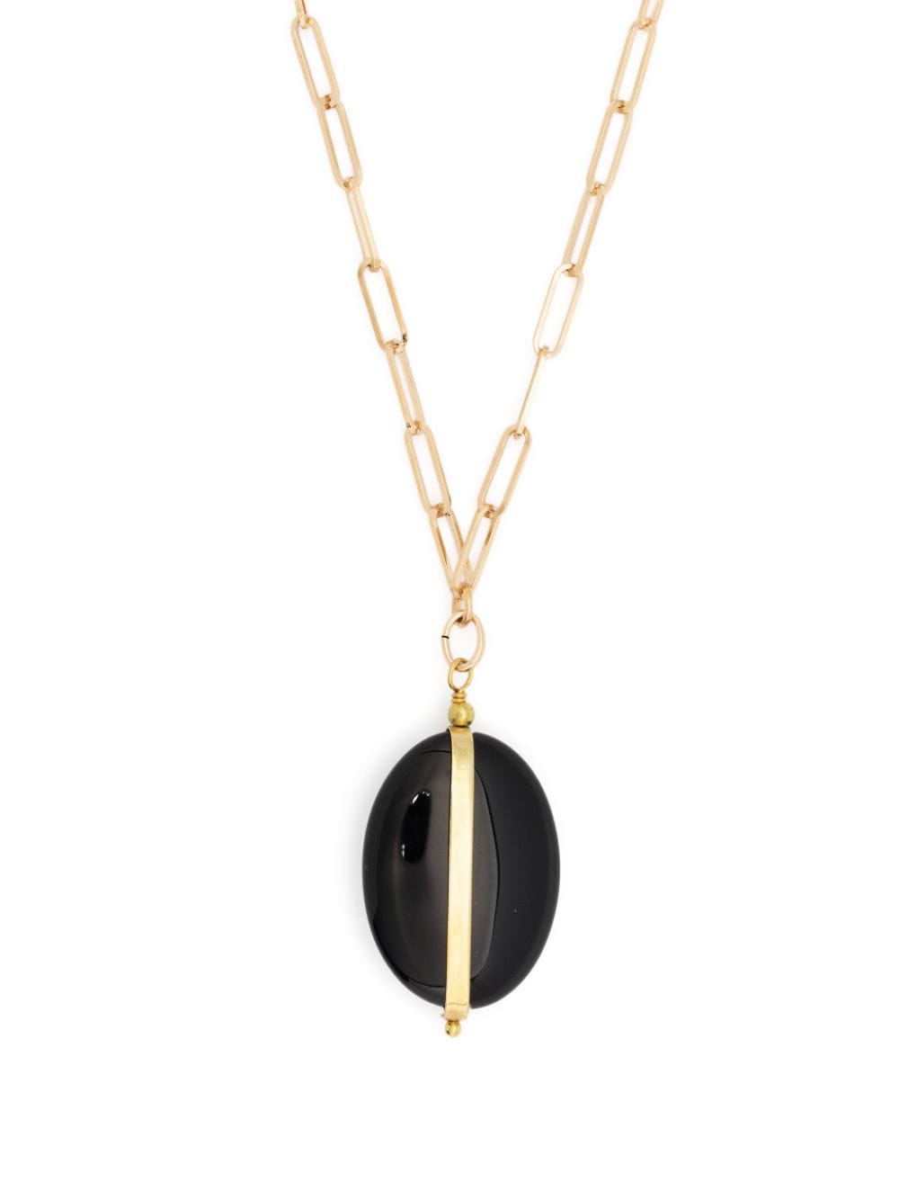 ISABEL MARANT stone-embellished pendant necklace - Black von ISABEL MARANT