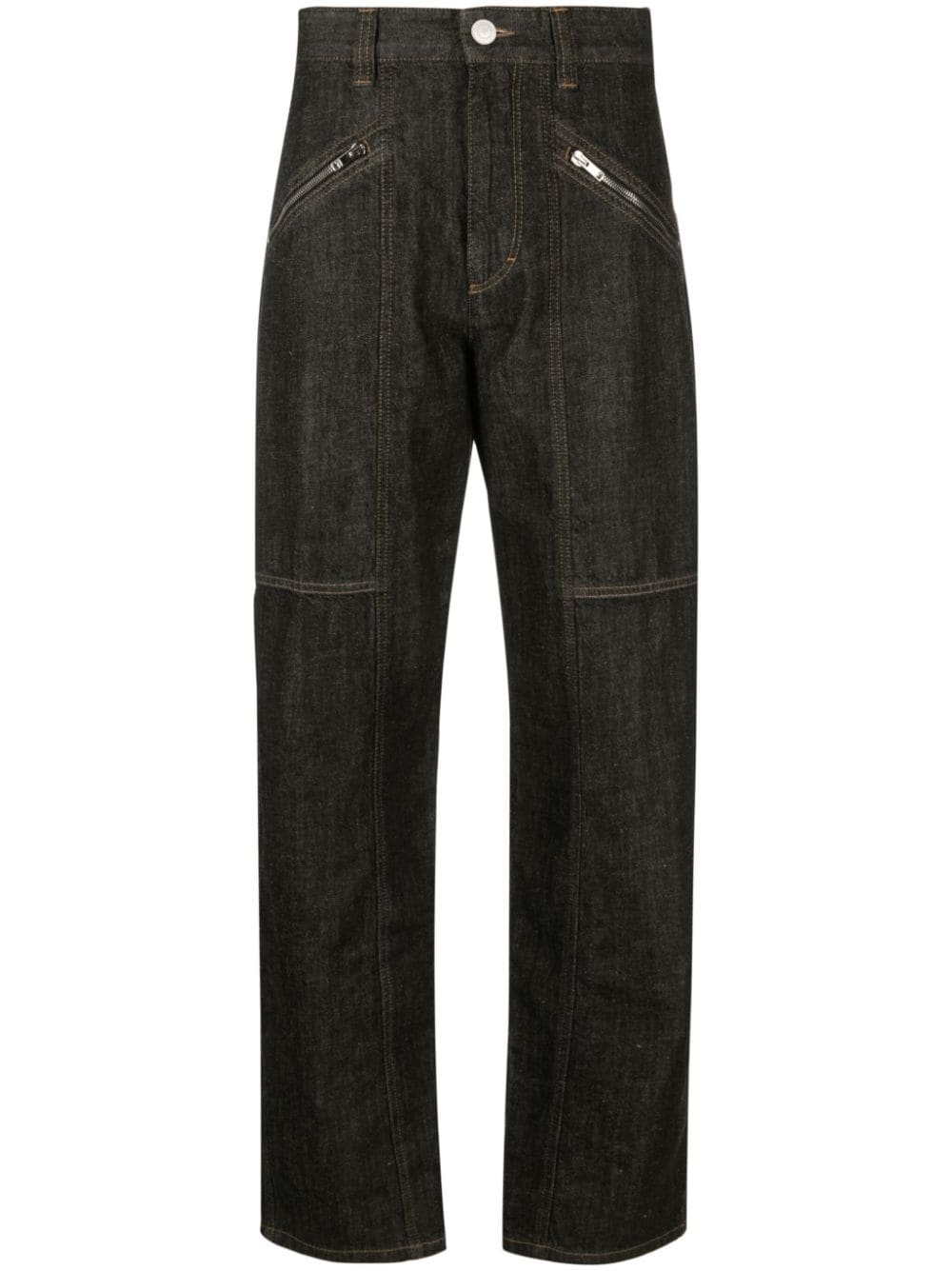 ISABEL MARANT straight-leg denim trousers - Black von ISABEL MARANT