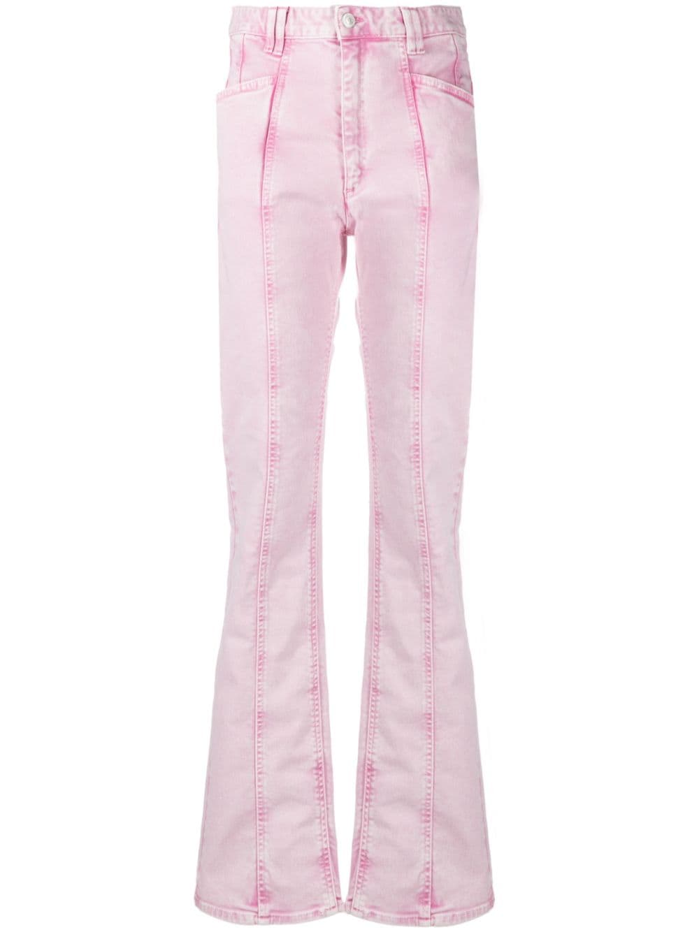 ISABEL MARANT straight-leg washed denim trousers - Pink von ISABEL MARANT