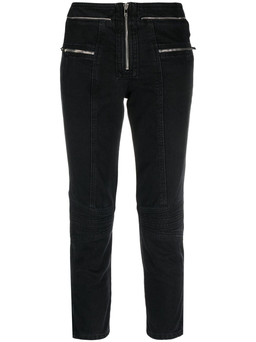 ISABEL MARANT zip-embellished cropped jeans - Black von ISABEL MARANT