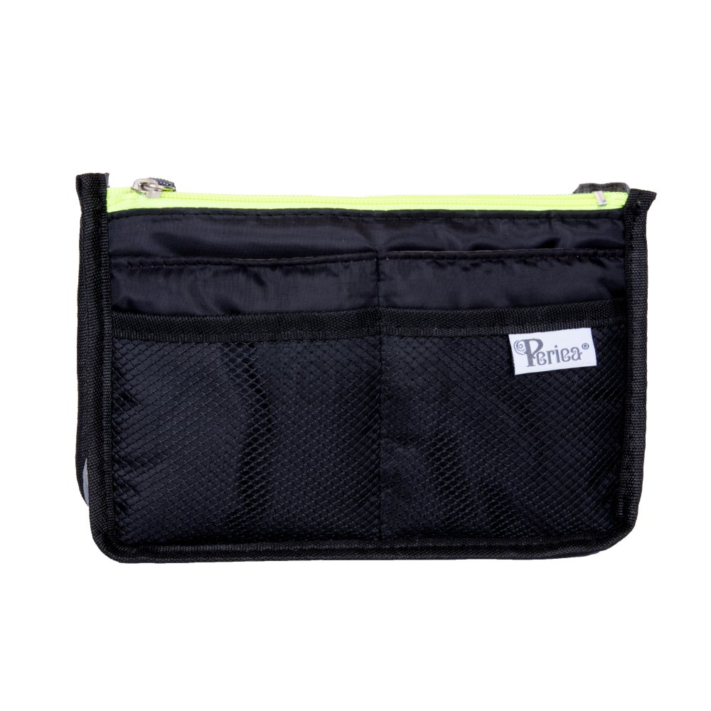 Bag in Bag - Black Neon Yellow Zipper Grösse S von ISDA