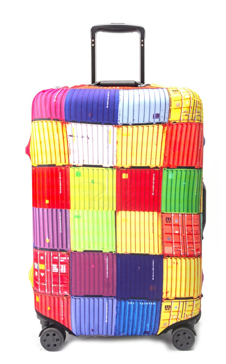 Kofferüberzug Colourful Squares Mittel (55-60 cm) von ISDA