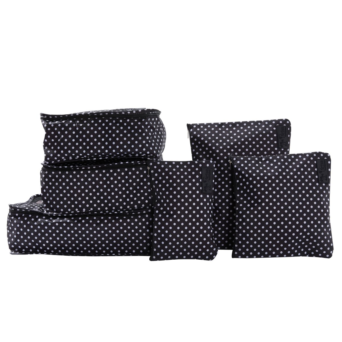 Lucy Travel Packing Cube Set Black with Polka Dots Lucy Travel Packing Cube Set Black with Polka Dots von ISDA