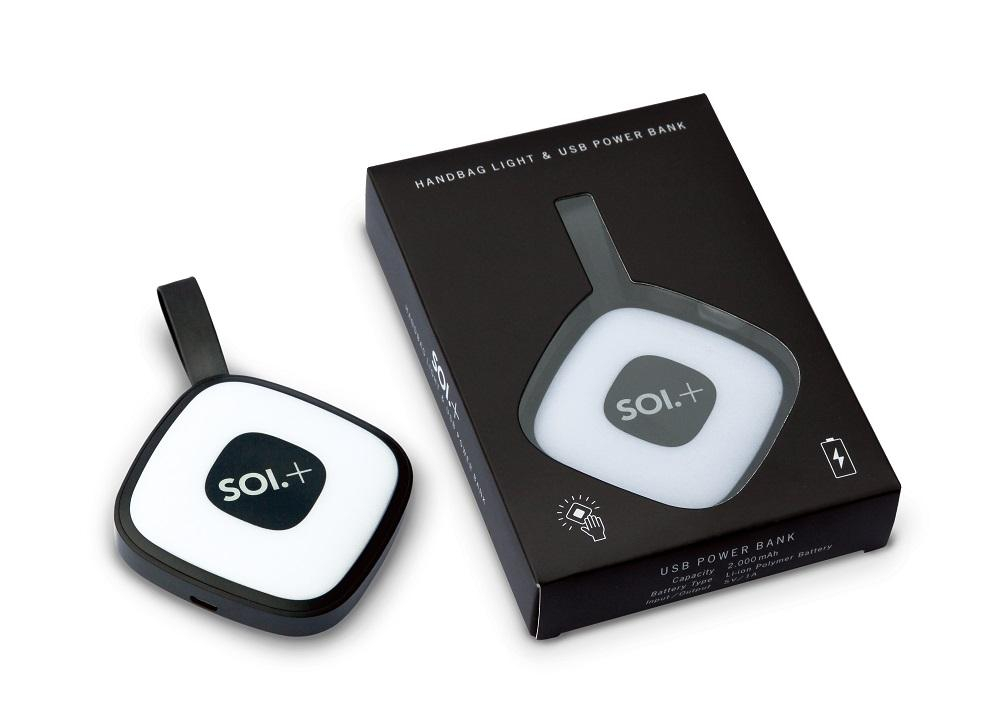 SOI+ Handtaschenlicht mit USB-Powerbank in schwarz SOI+ Handtaschenlicht mit USB-Powerbank in schwarz von ISDA