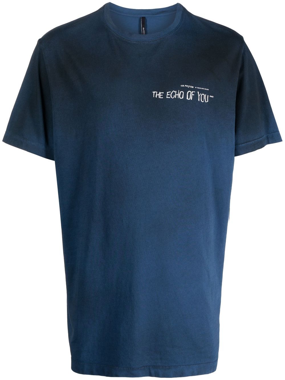 ISO.POETISM graphic-print tie-dye T-shirt - Blue von ISO.POETISM
