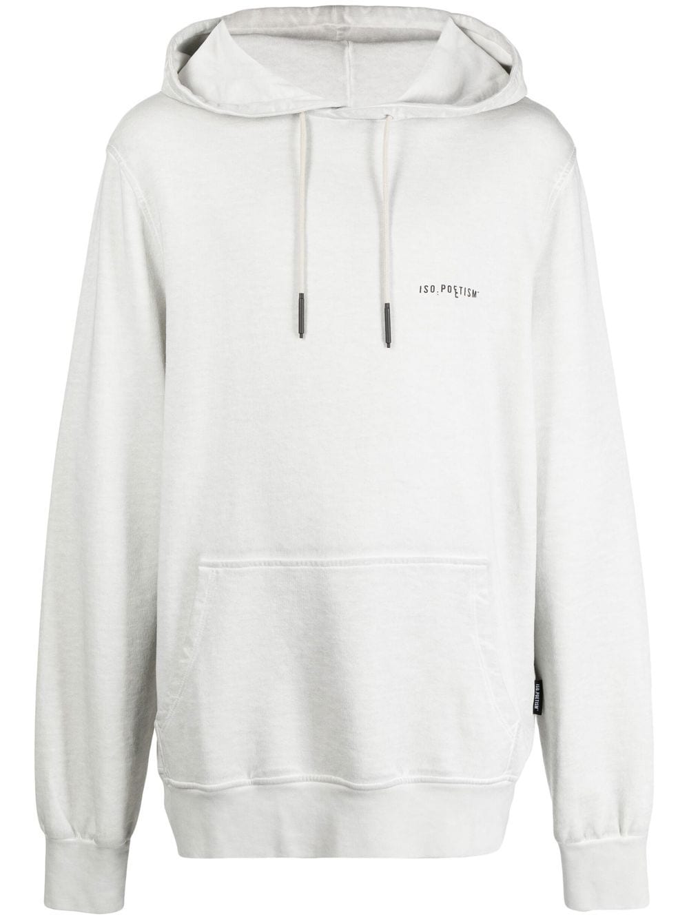 ISO.POETISM logo-print cotton hoodie - Grey von ISO.POETISM