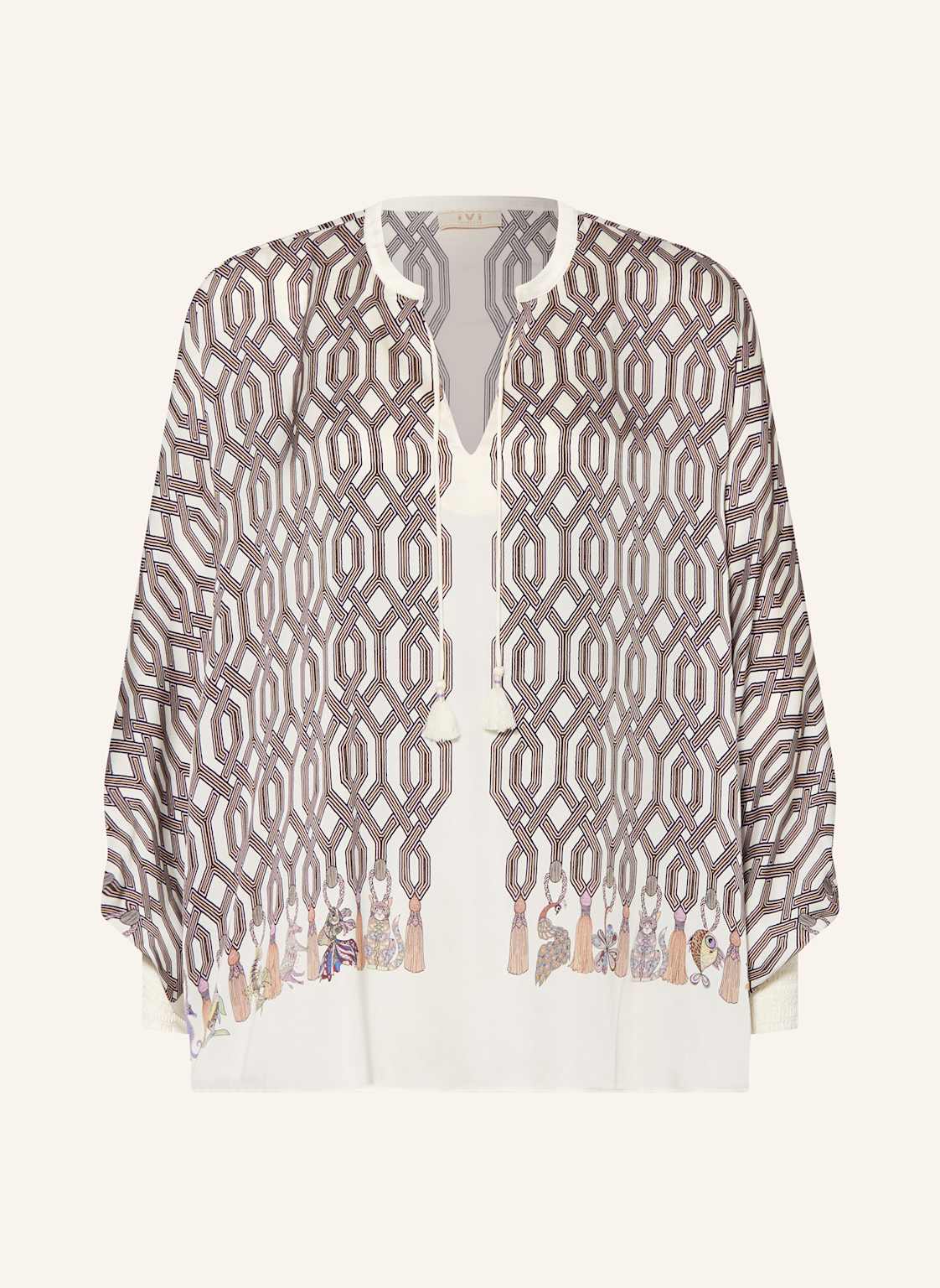 Ivi Collection Blusenshirt Aus Seide braun Ivi Collection Blusenshirt Aus Seide braun von IVI collection