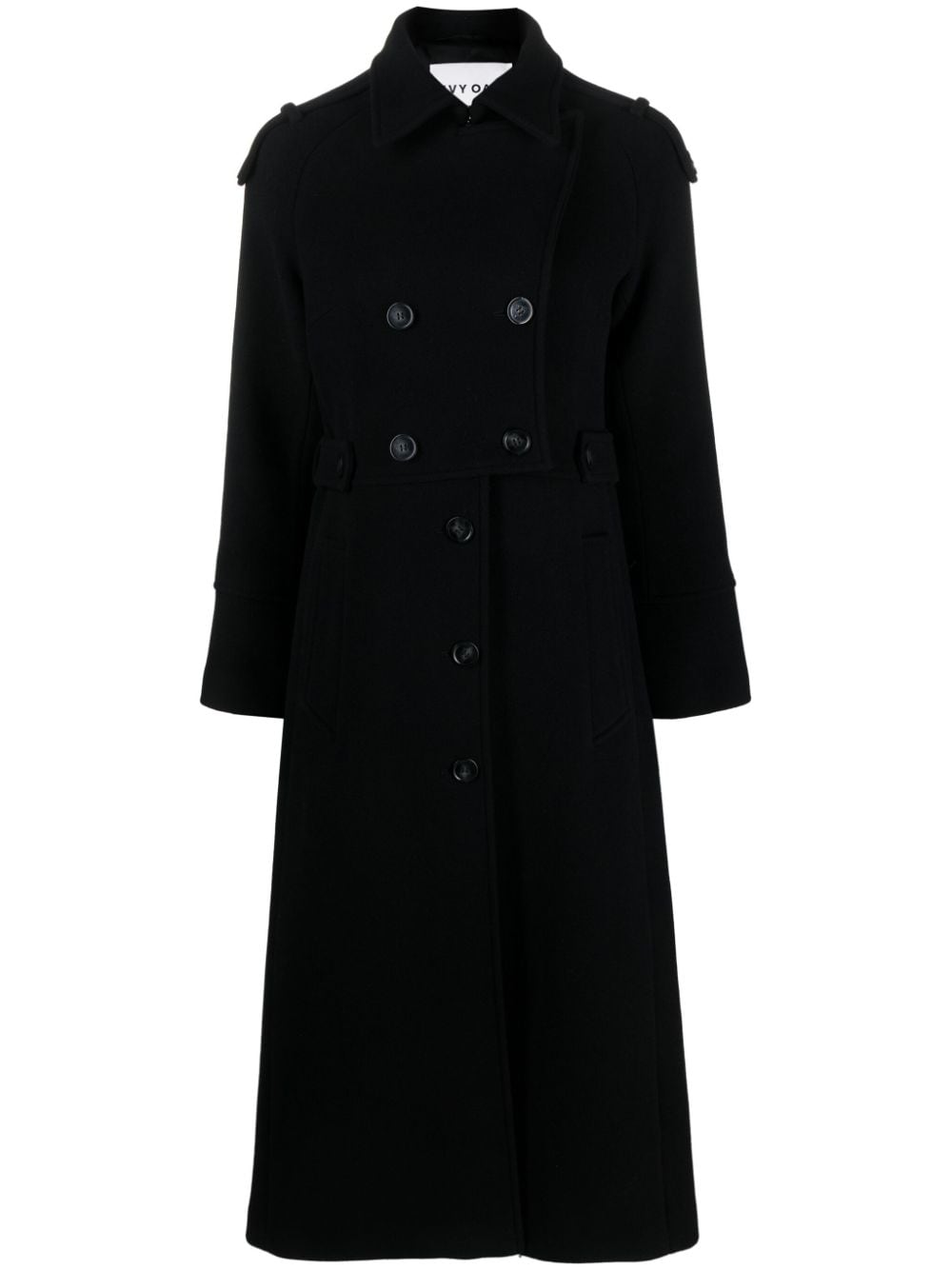 IVY OAK double-breasted notched coat - Black von IVY OAK