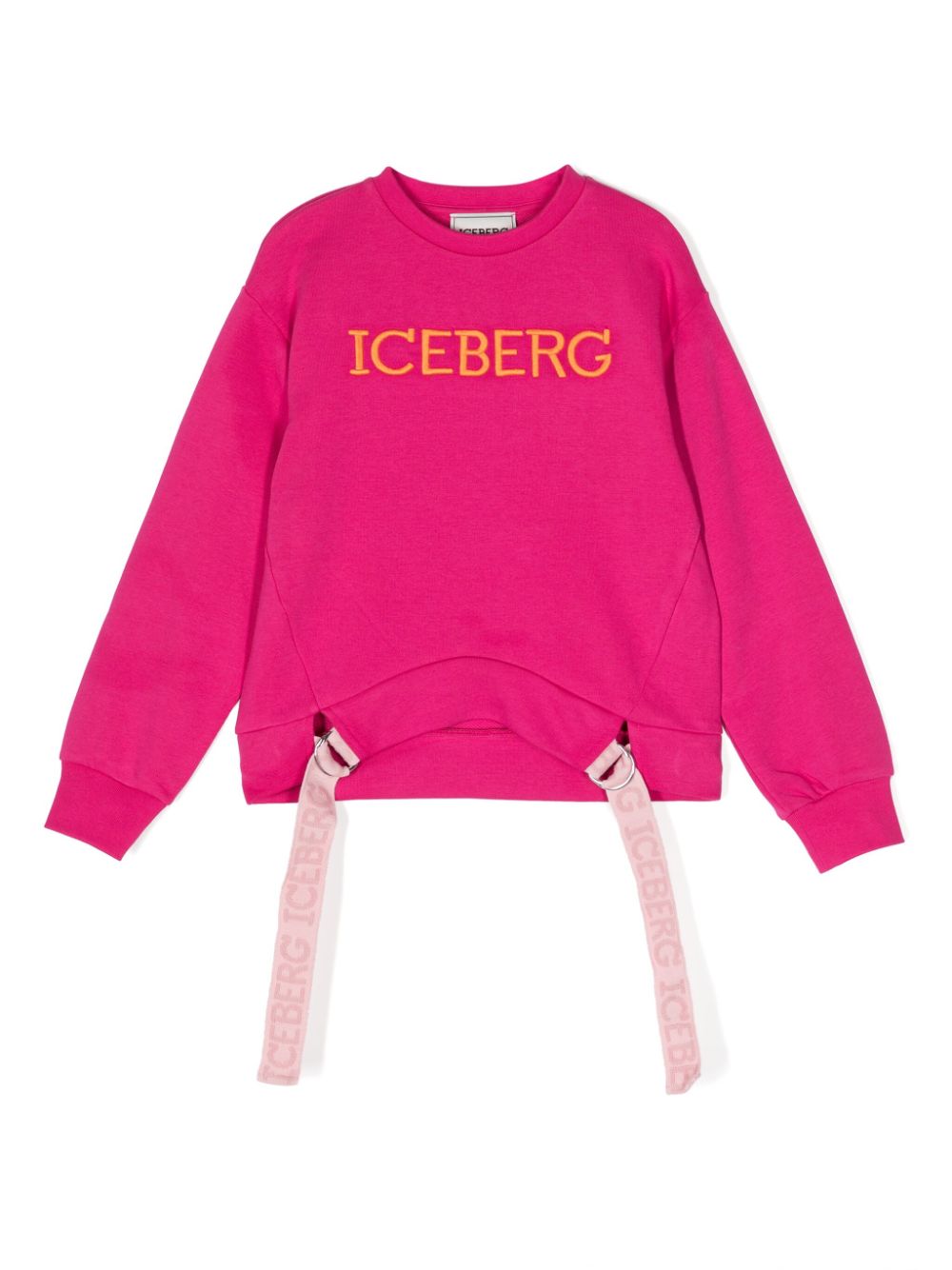 Iceberg Kids embroidered-logo ribbon sweatshirt - Pink von Iceberg Kids