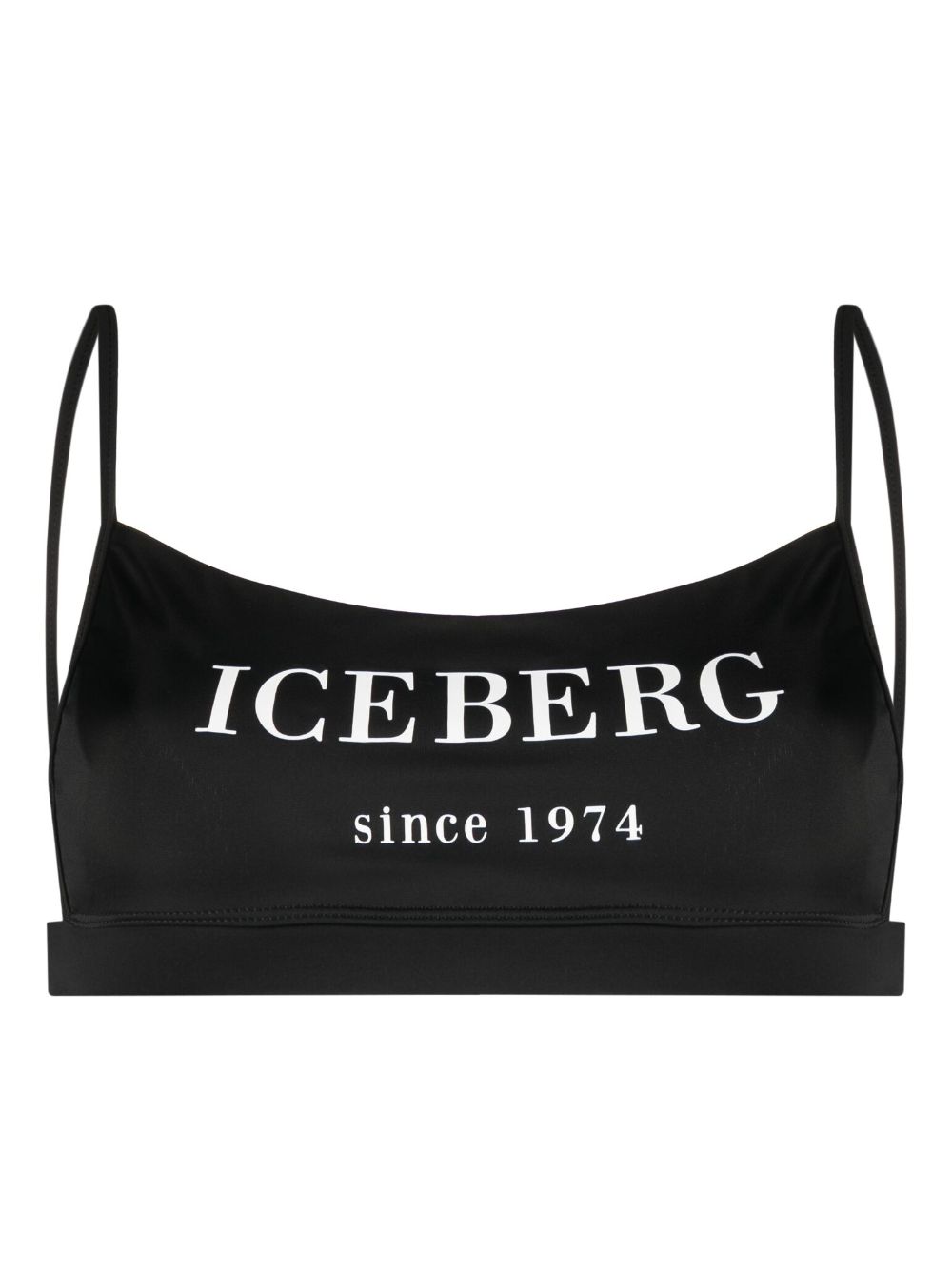 Iceberg Heritage logo-print bikini top - Black von Iceberg