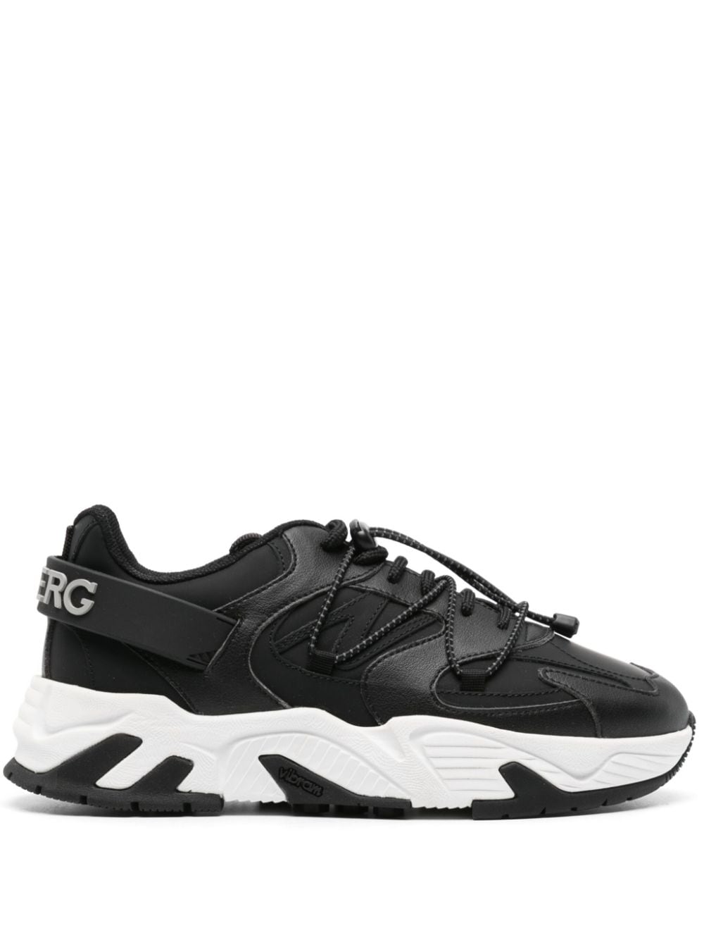 Iceberg Spyder Look leather sneakers - Black von Iceberg