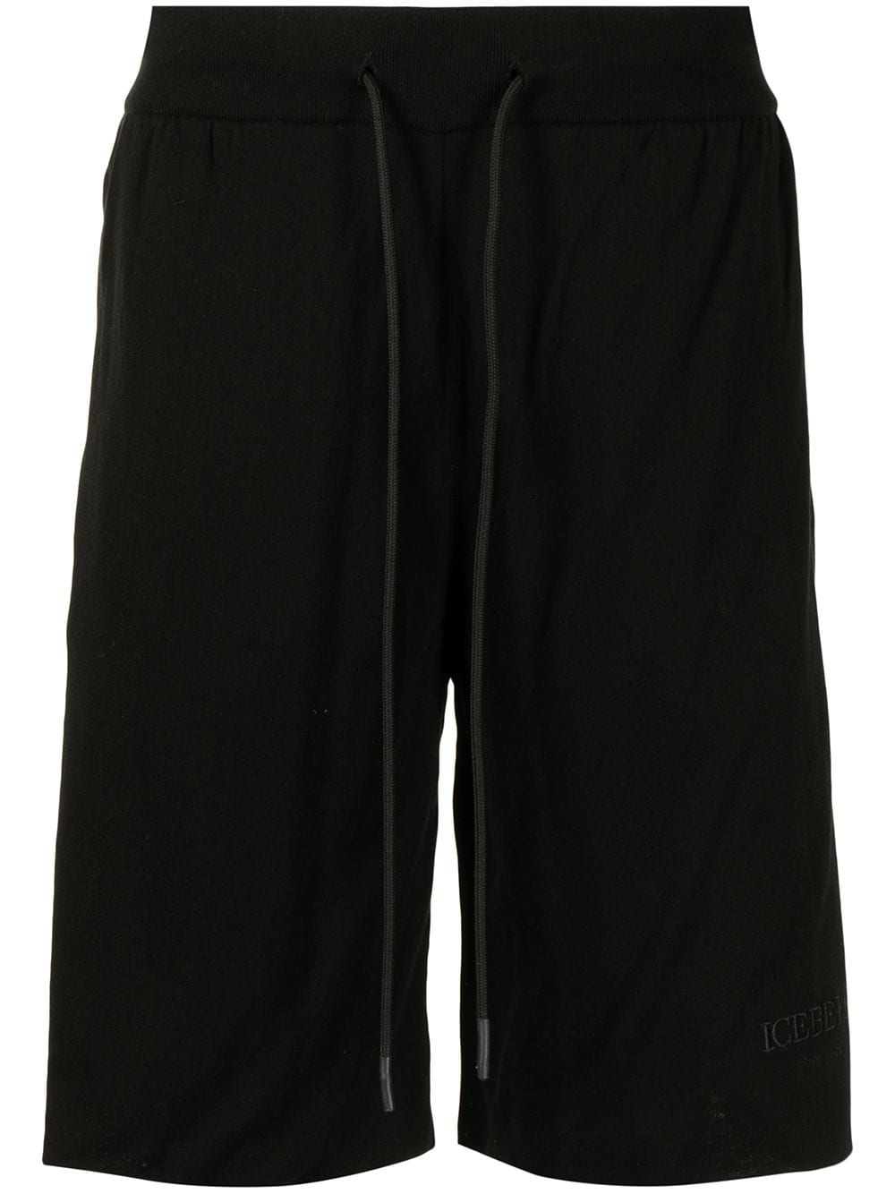 Iceberg drawstring-waist track shorts - Black von Iceberg