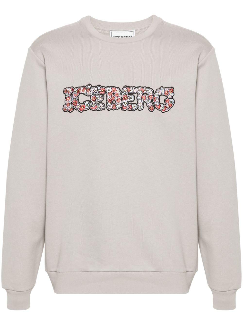 Iceberg embroidered-floral logo sweatshirt - Neutrals von Iceberg