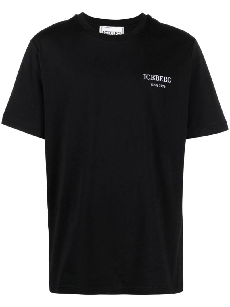 Iceberg embroidered-logo cotton T-shirt - Black von Iceberg