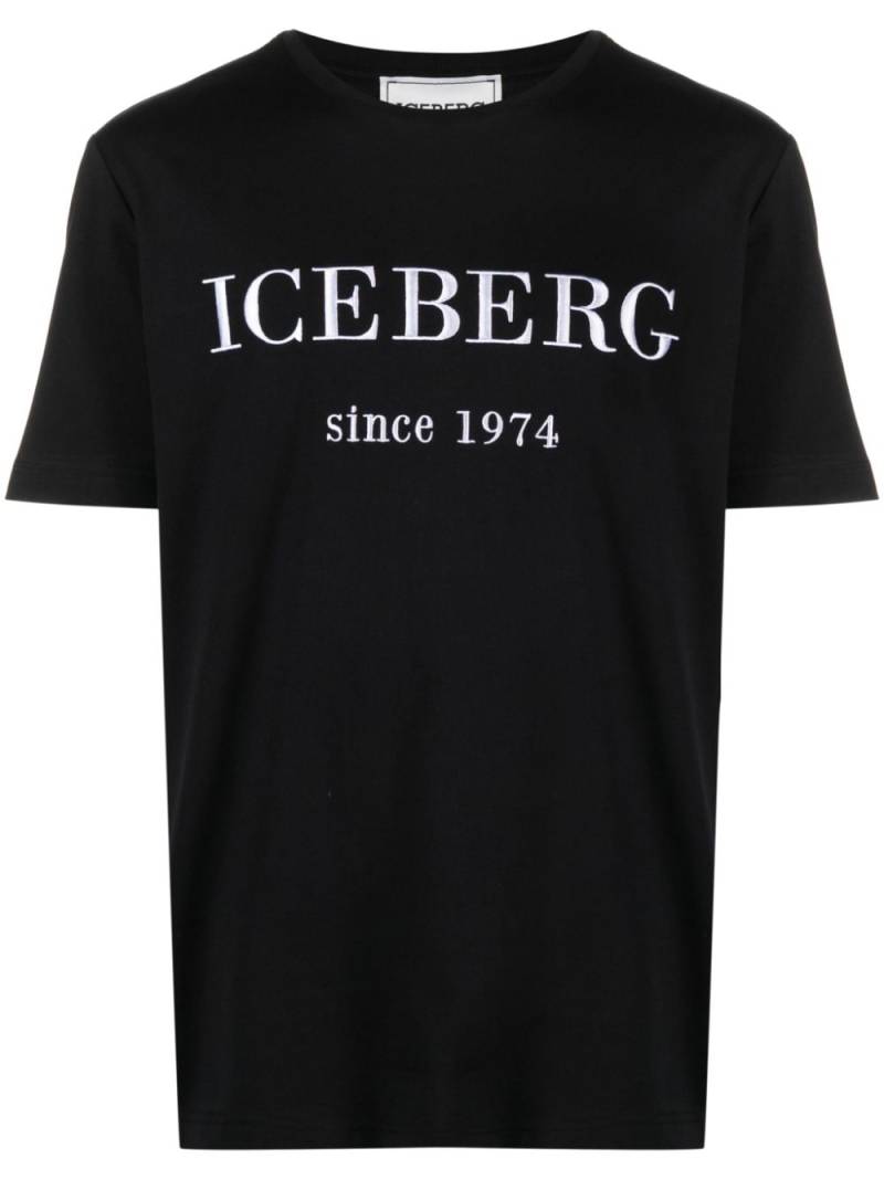 Iceberg embroidered-logo cotton T-shirt - Black von Iceberg