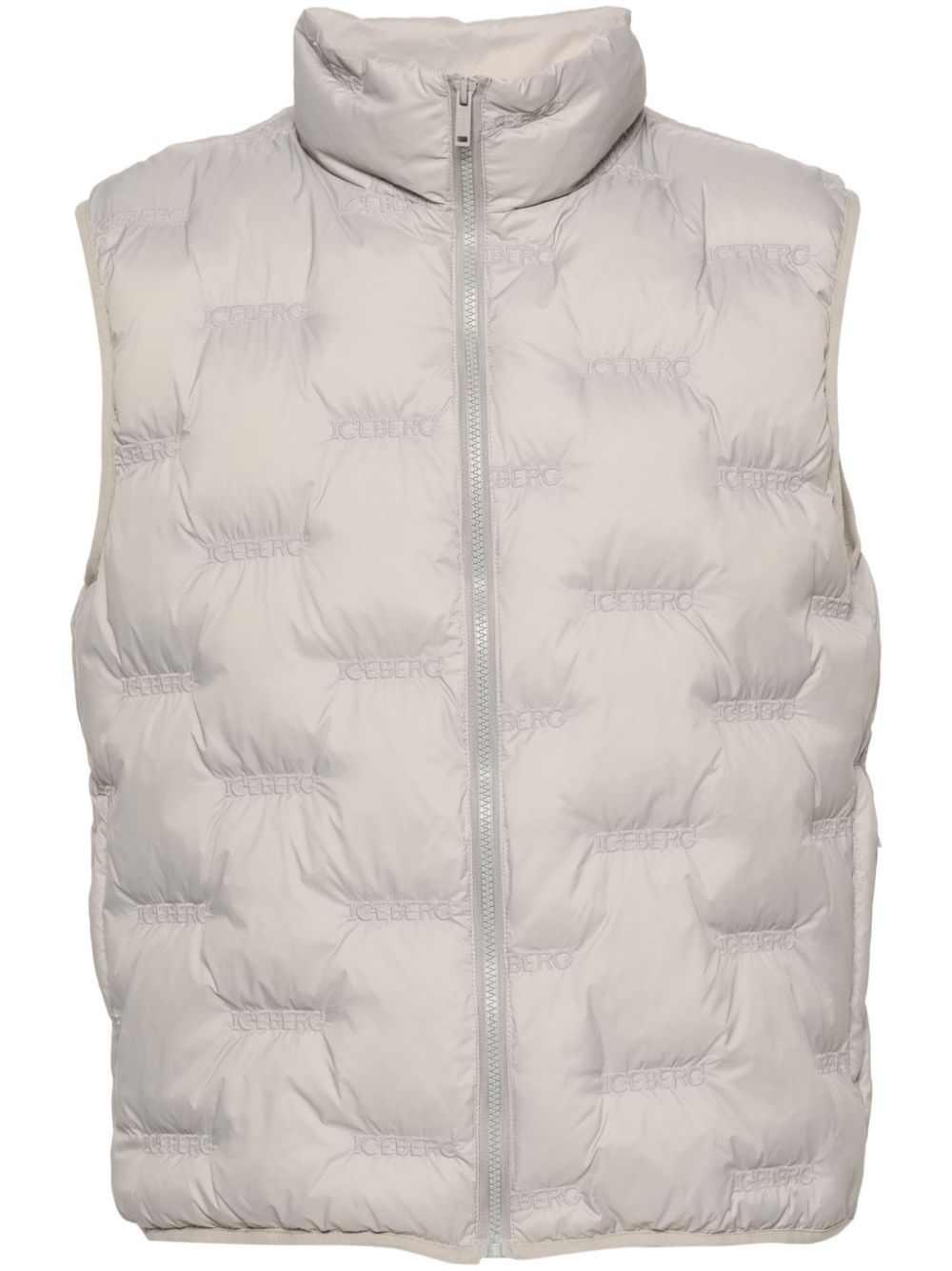 Iceberg embroidered-logo padded gilet - Grey von Iceberg